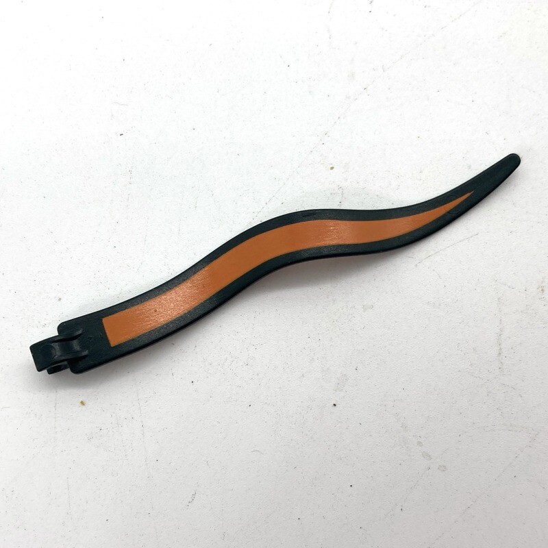 Playmobil drapeau long fin orange noir