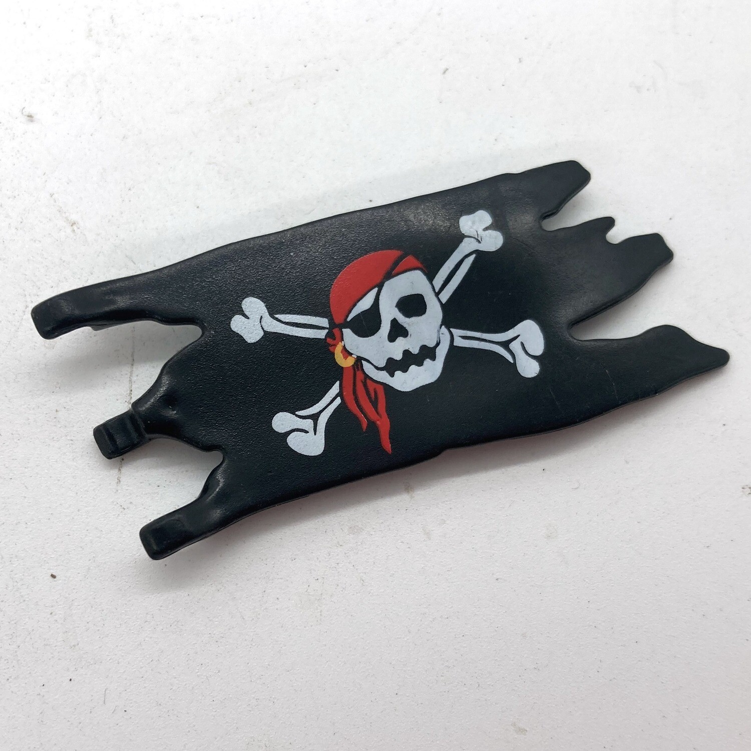 Playmobil drapeau déchiré crane noir pirate