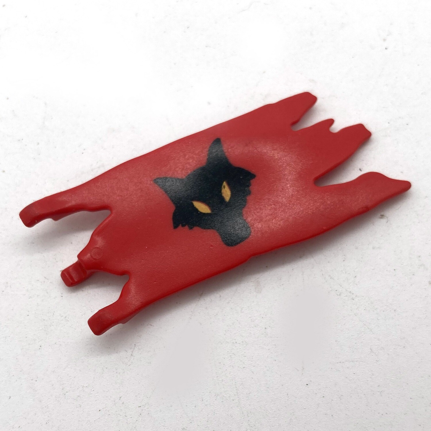 Playmobil drapeau déchiré loup rouge noir
