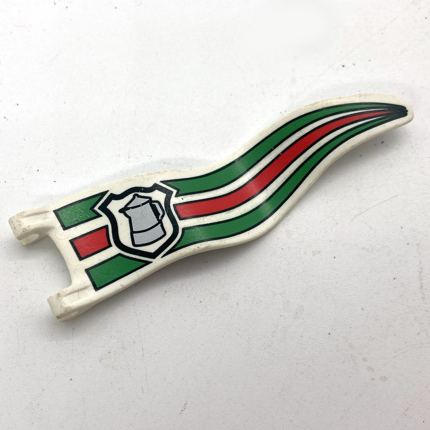 Playmobil drapeau long rayure vert rouge