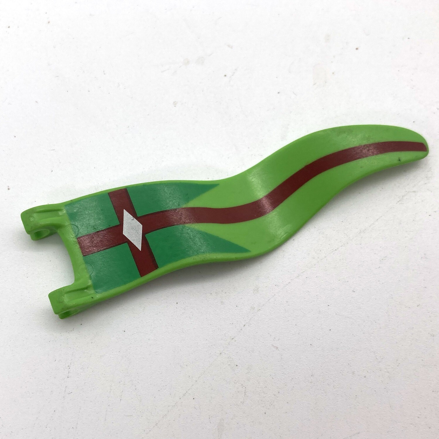 Playmobil drapeau long croix vert