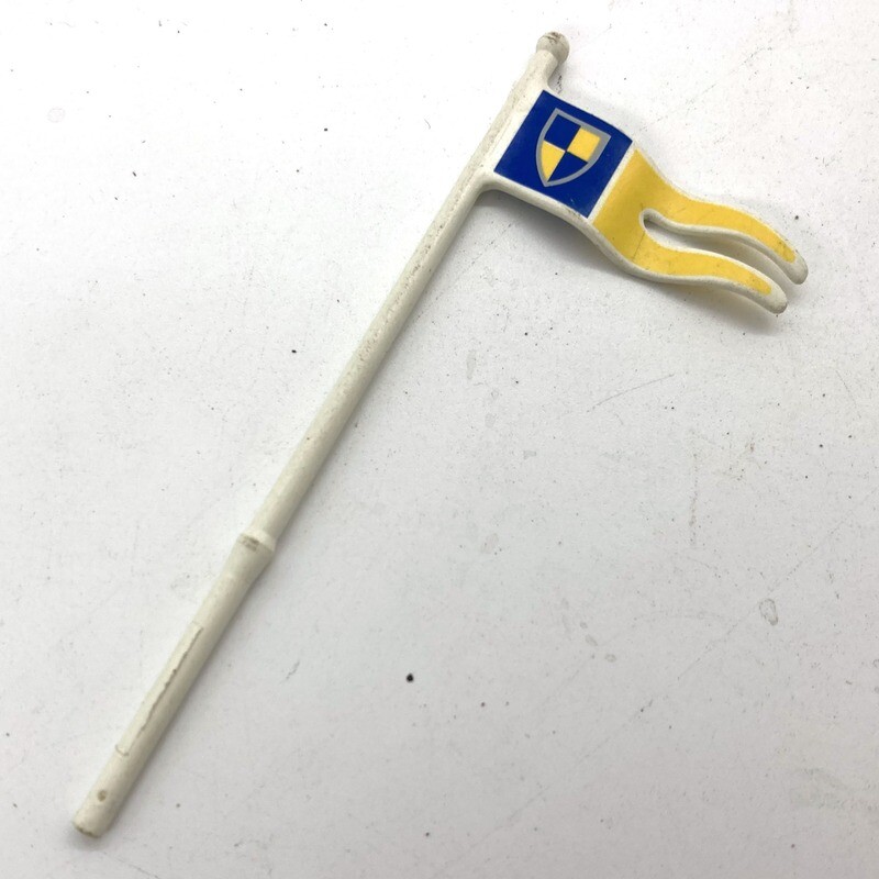 Playmobil drapeau pointe blason jaune bleu Playmobil drapeau pointe blason jaune bleu
