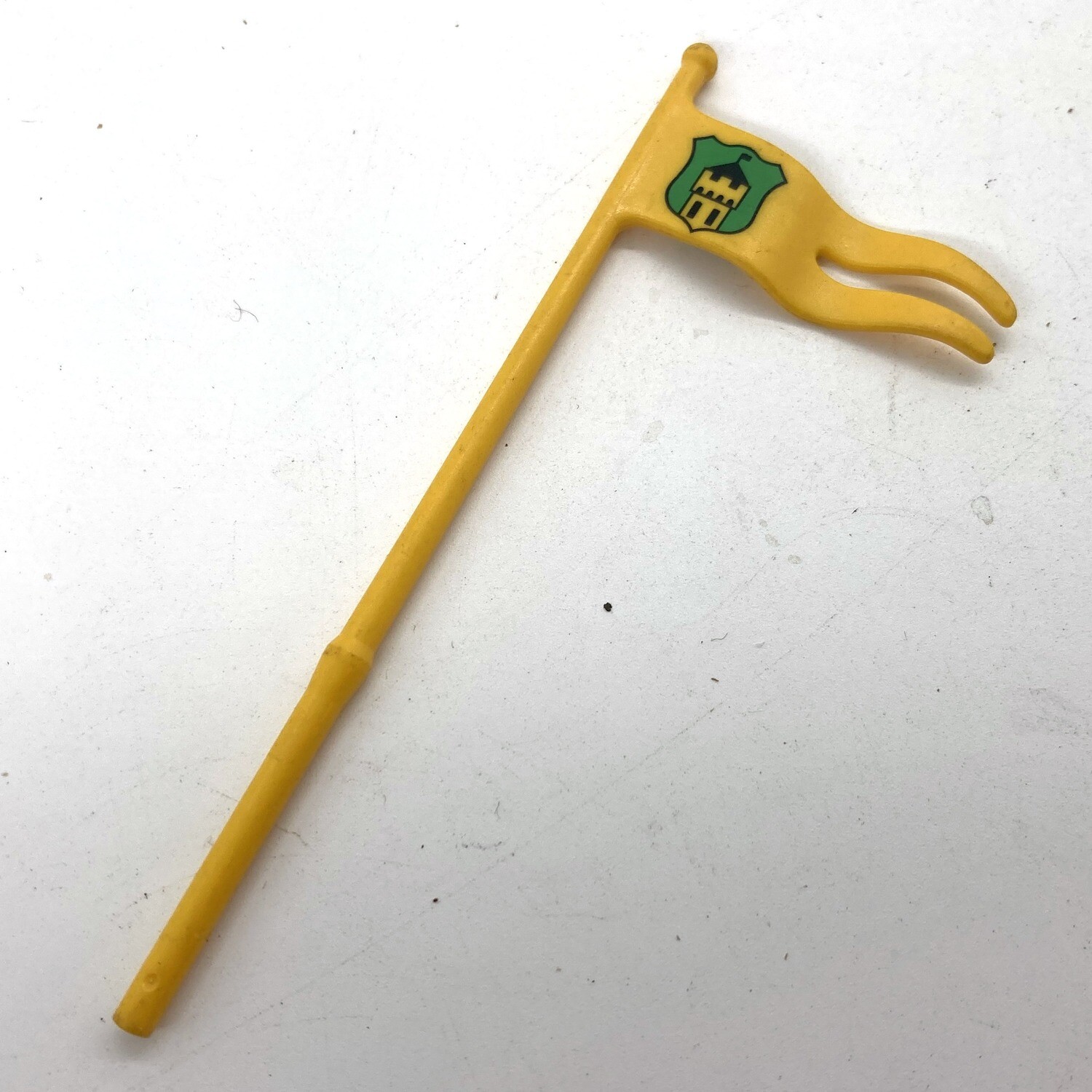 Playmobil drapeau pointe château vert jaune