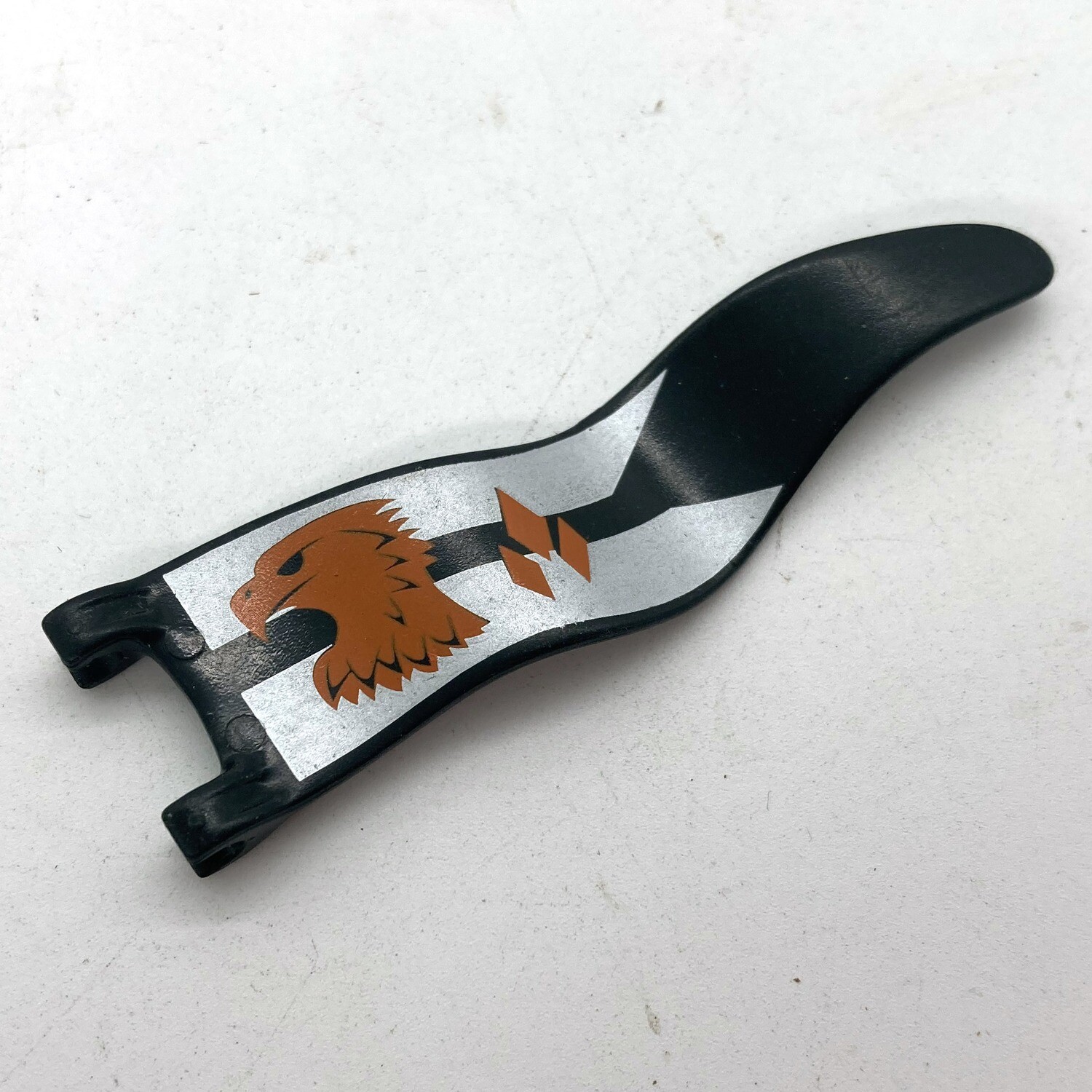 Playmobil drapeau long aigle gris noir