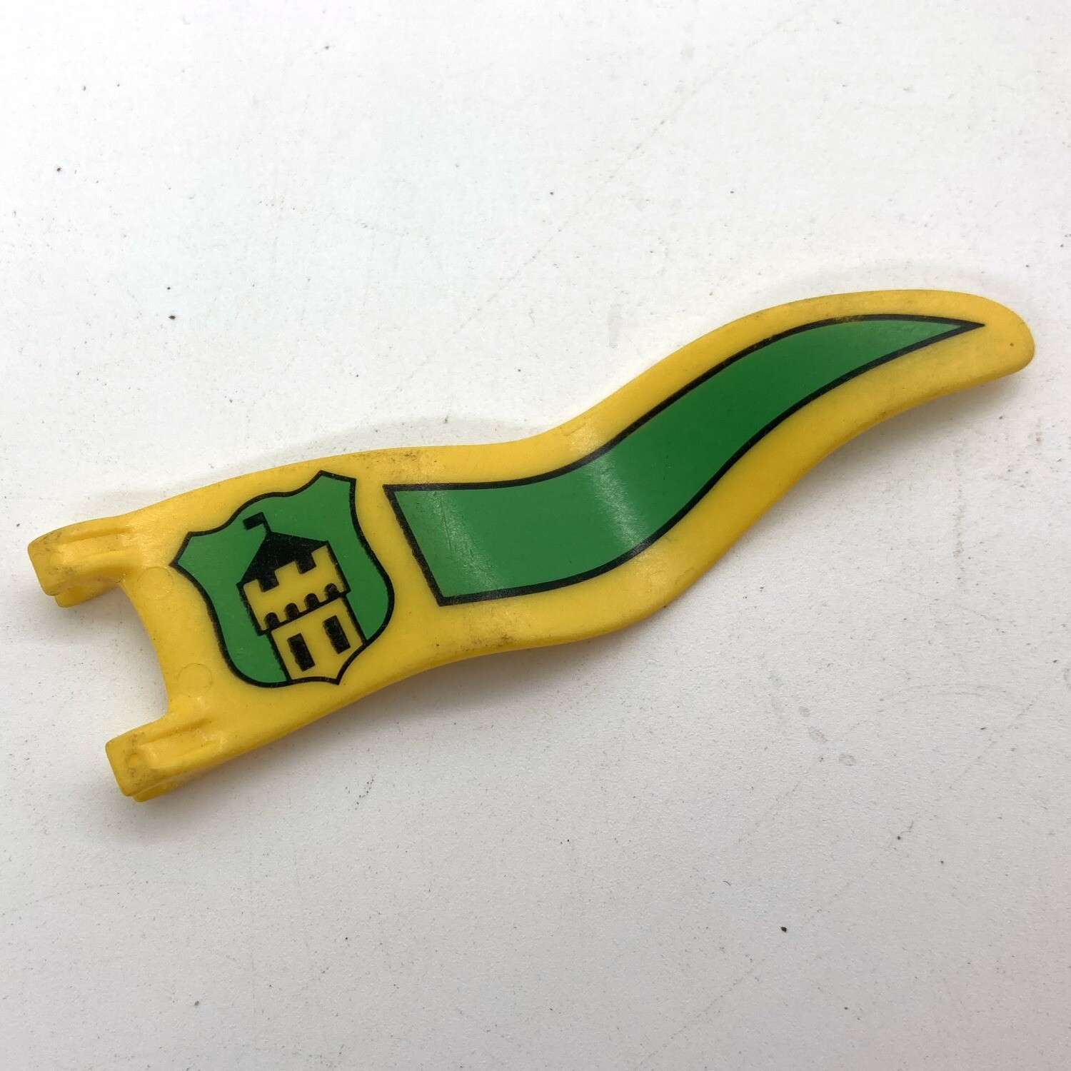Playmobil drapeau long jaune vert