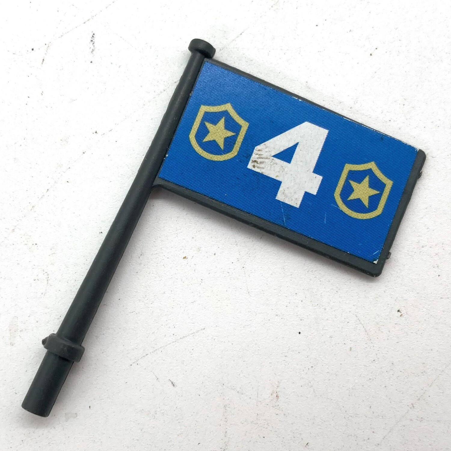 Playmobil drapeau police bleu blanc