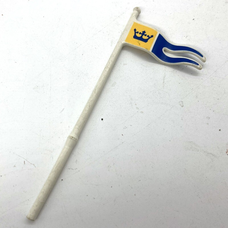 Playmobil drapeau pointe couronne jaune bleu Playmobil drapeau pointe couronne jaune bleu