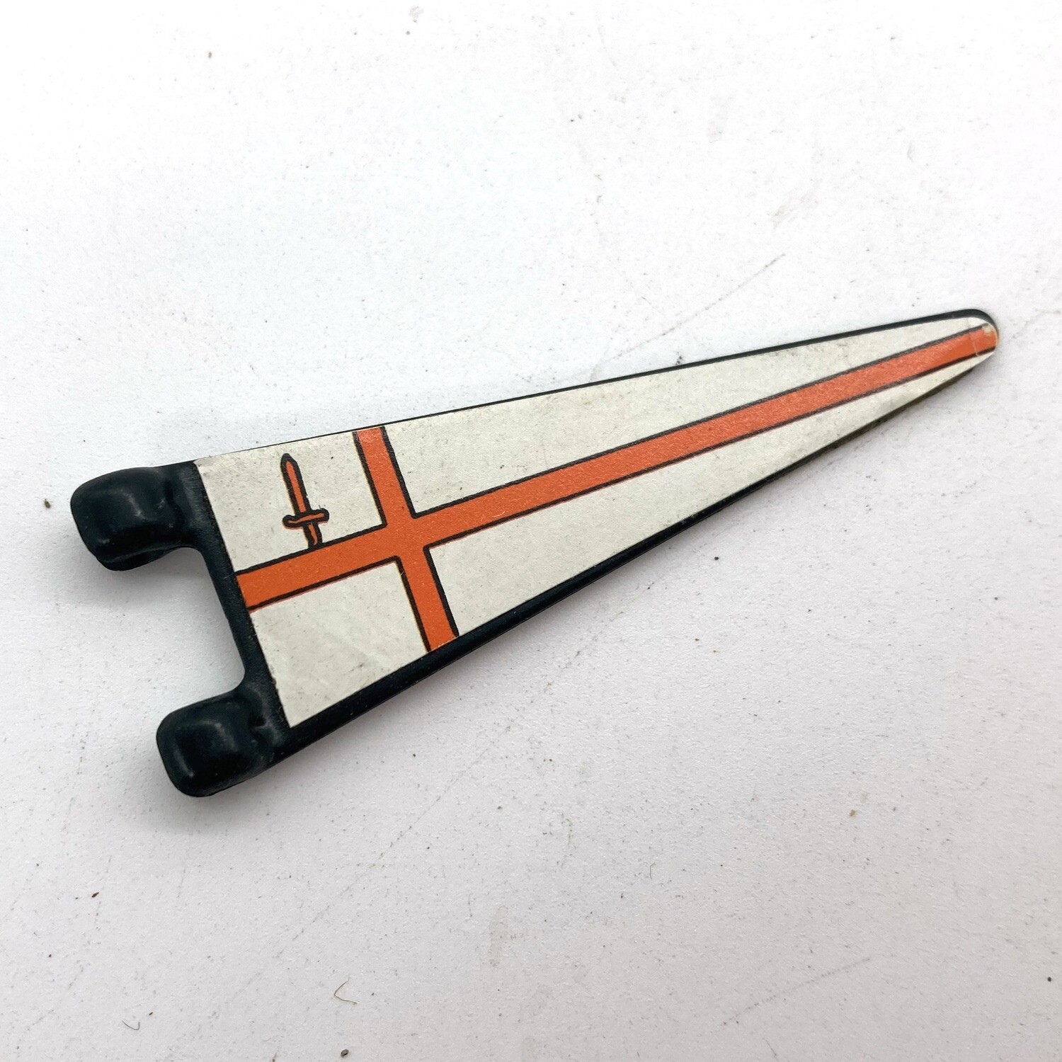 Playmobil drapeau triangle croix blanc orange