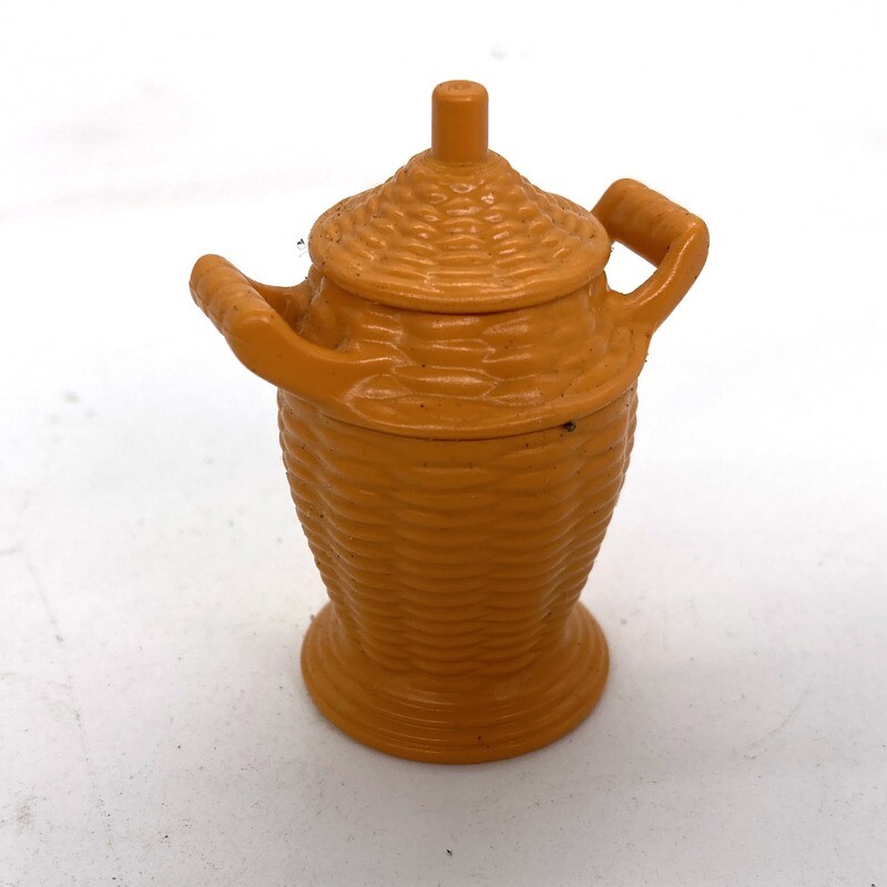 Playmobil huche panier tressé orange