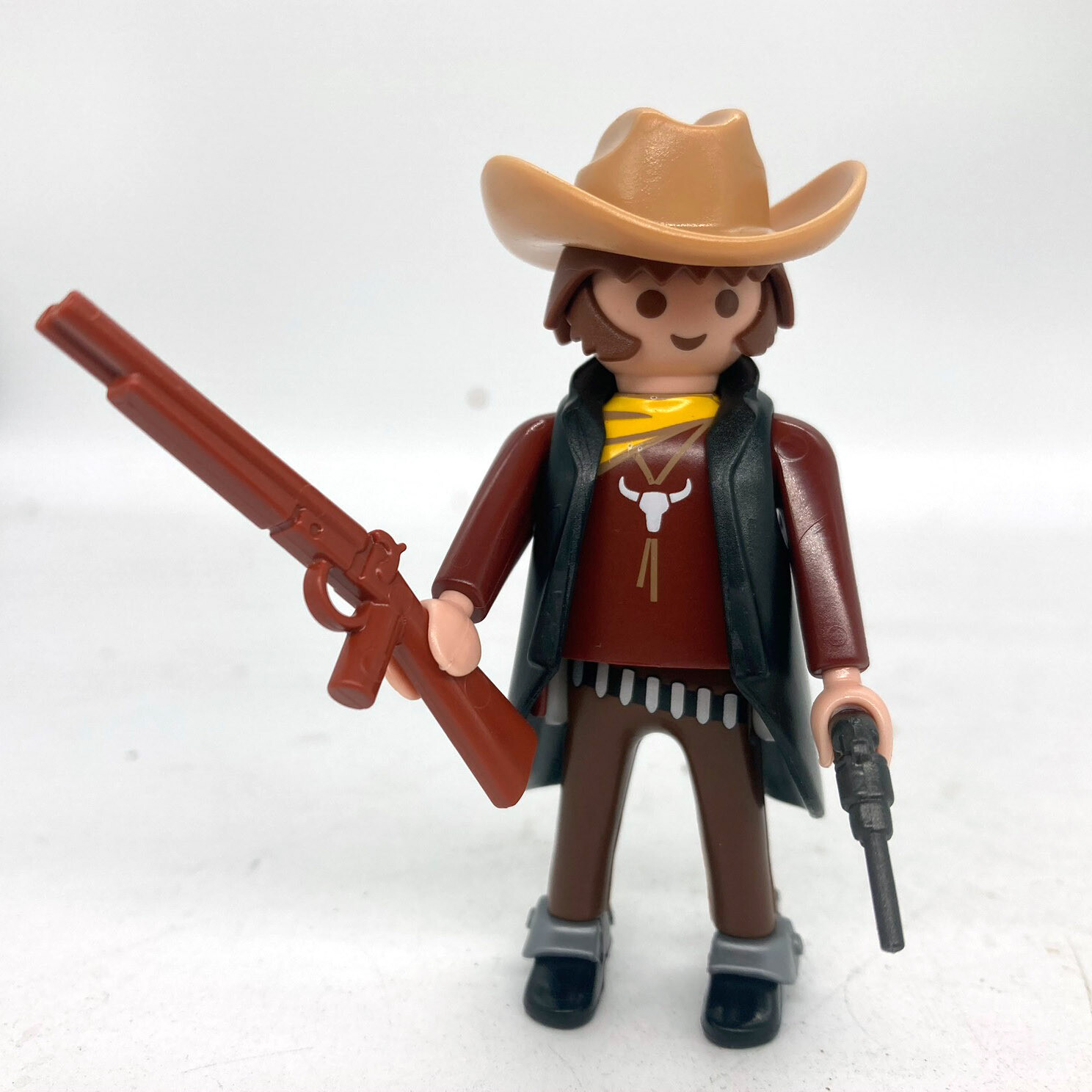 playmobil cowboy fusil marron