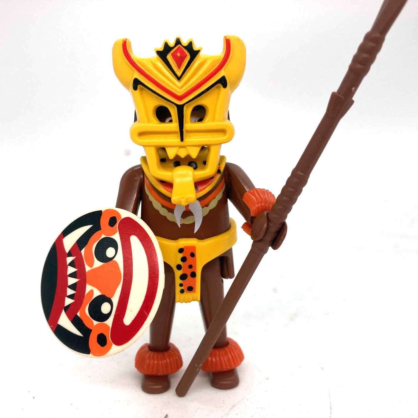 playmobil guerrier africain black masque