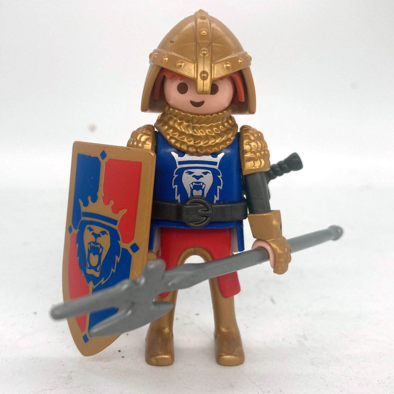 playmobil chevalier lion doré lance 2