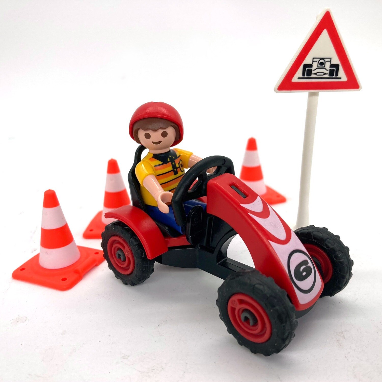 playmobil enfant quad rouge