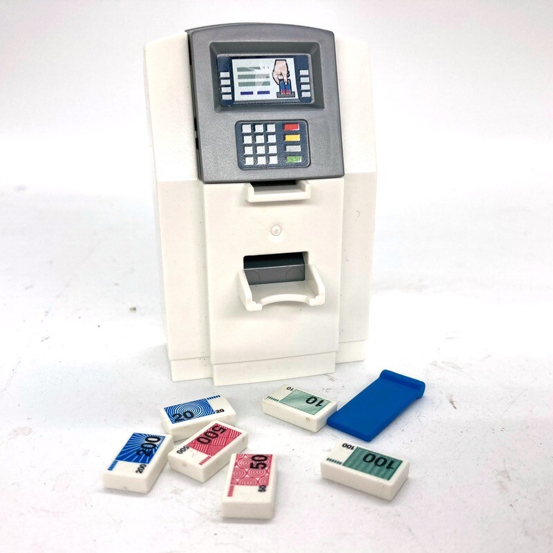 Playmobil distributeur de billet banque blanc Playmobil distributeur de billet banque blanc