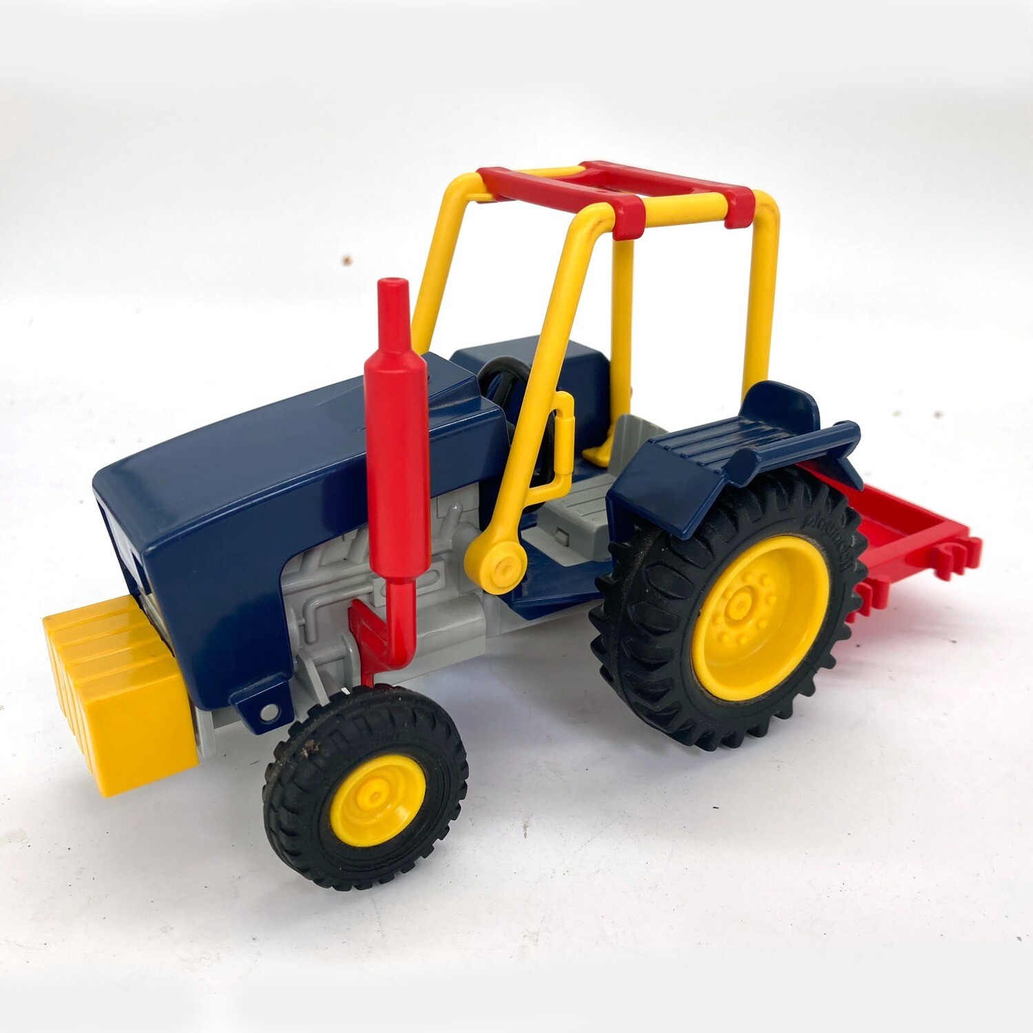 playmobil tracteur bleu pelle