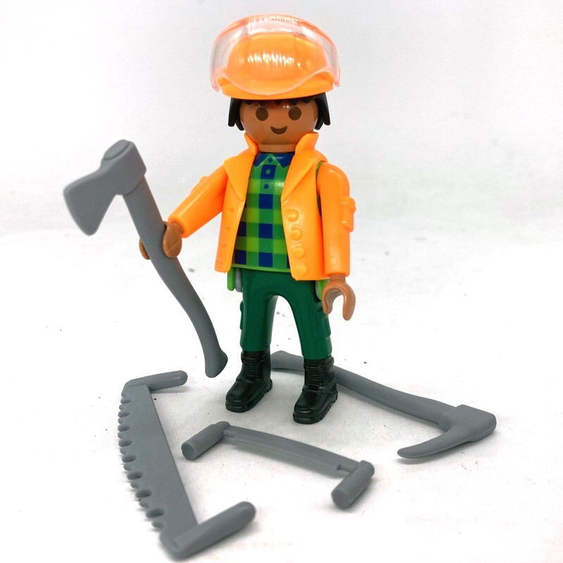 Playmobil homme bucheron jaune S20