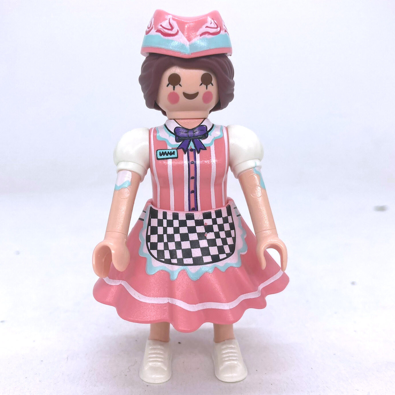 playmobil serveuse rose