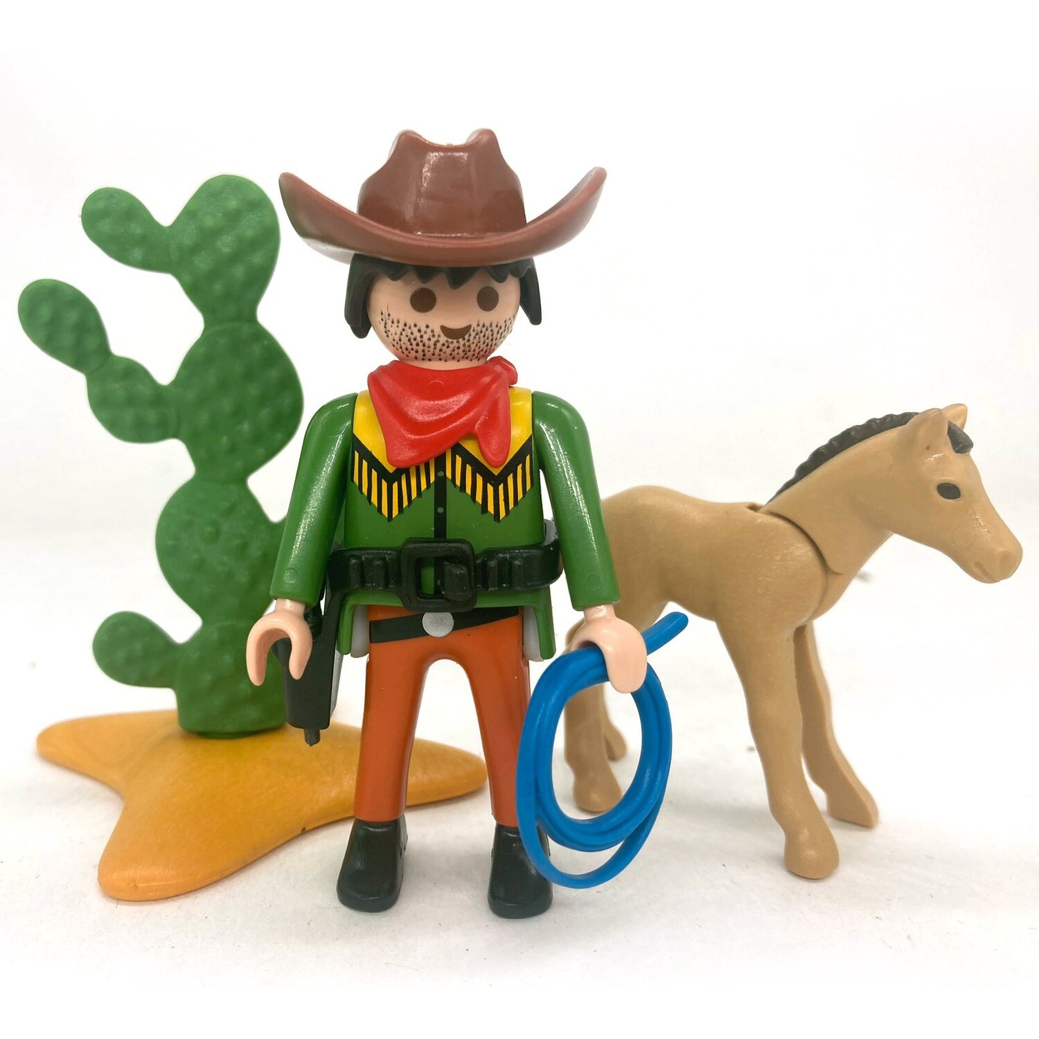 playmobil cowboy et poulain