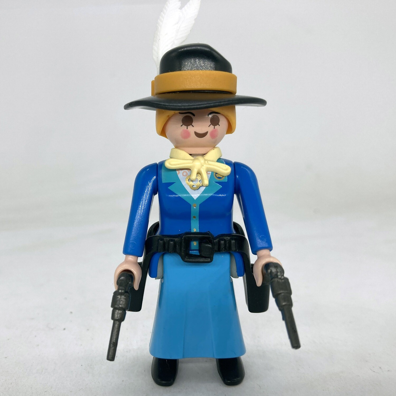 playmobil femme cowboy bleu