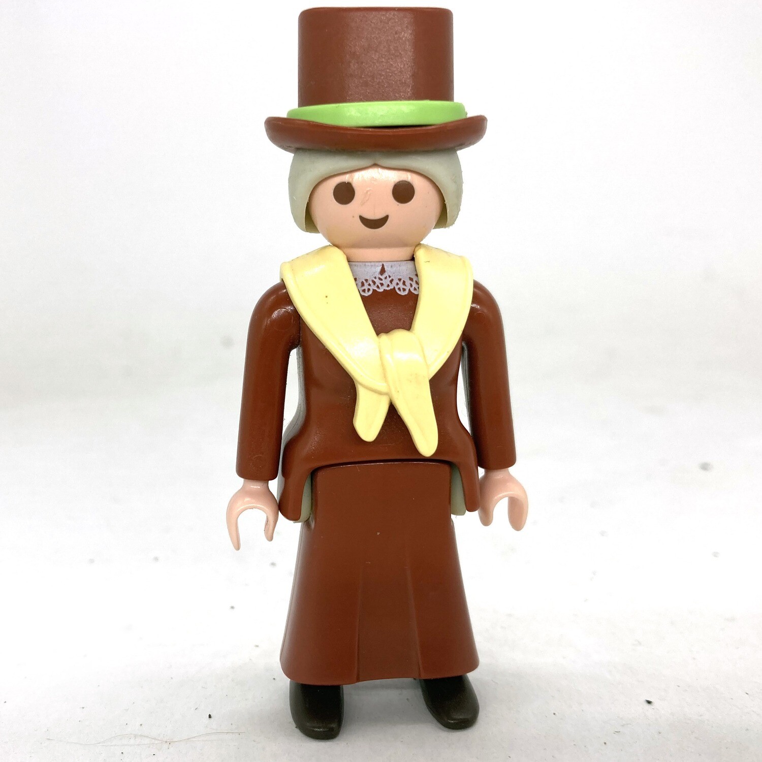 playmobil femme robe marron