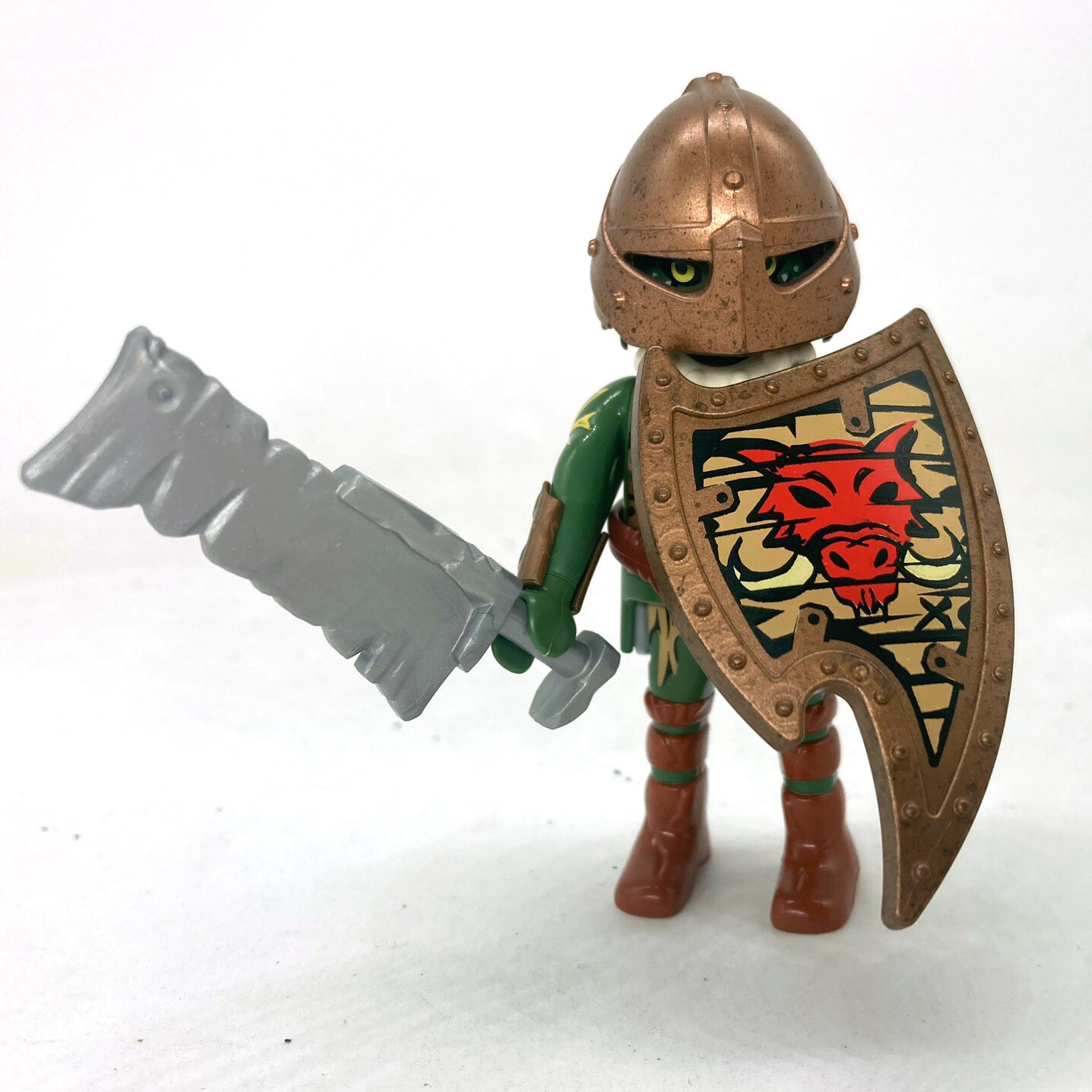 playmobil orque en armure doré