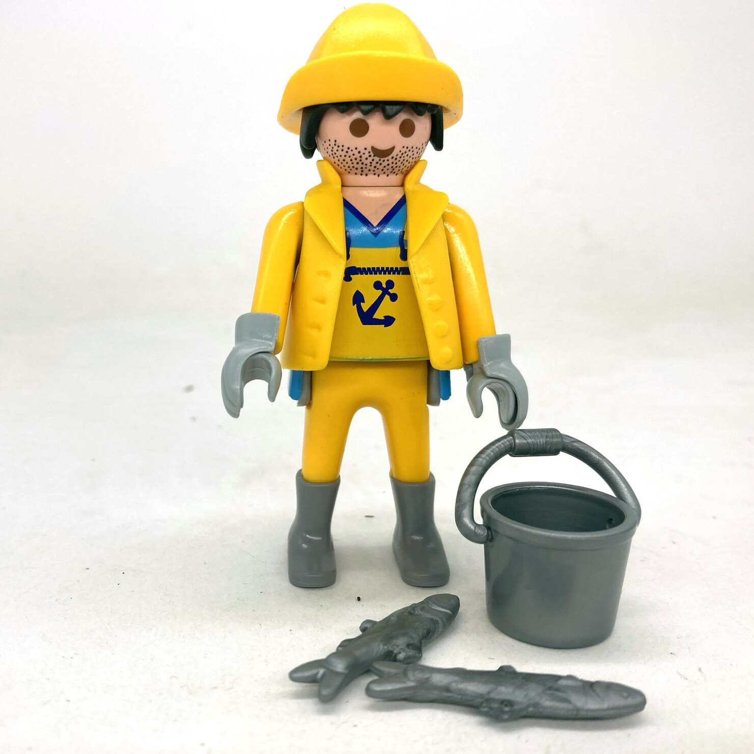 playmobil pecheur jaune S8