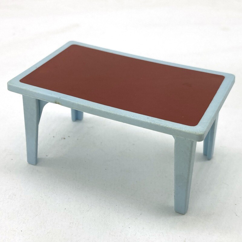 playmobil table marron bleu