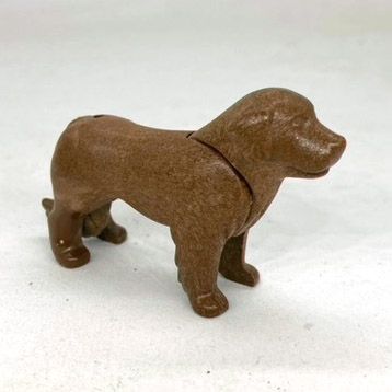 Playmobil chien saint Bernard marron