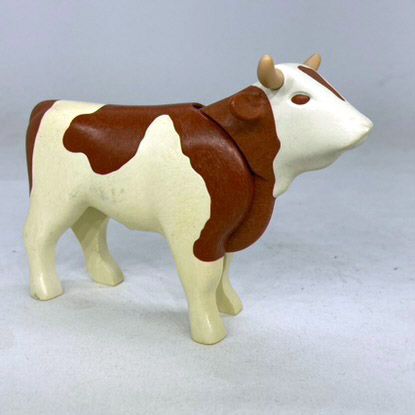 playmobil taureau marron