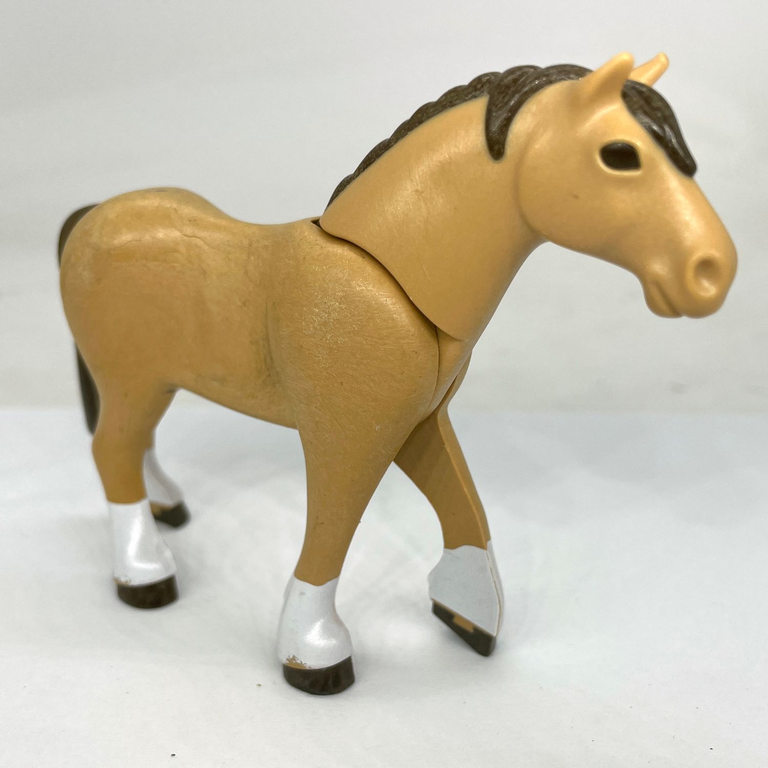 Playmobil cheval de trait percheron beige