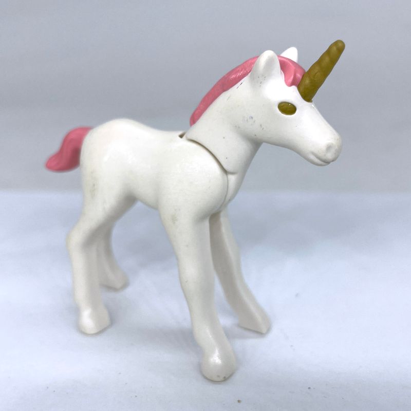 playmobil licorne bébé blanche corne or