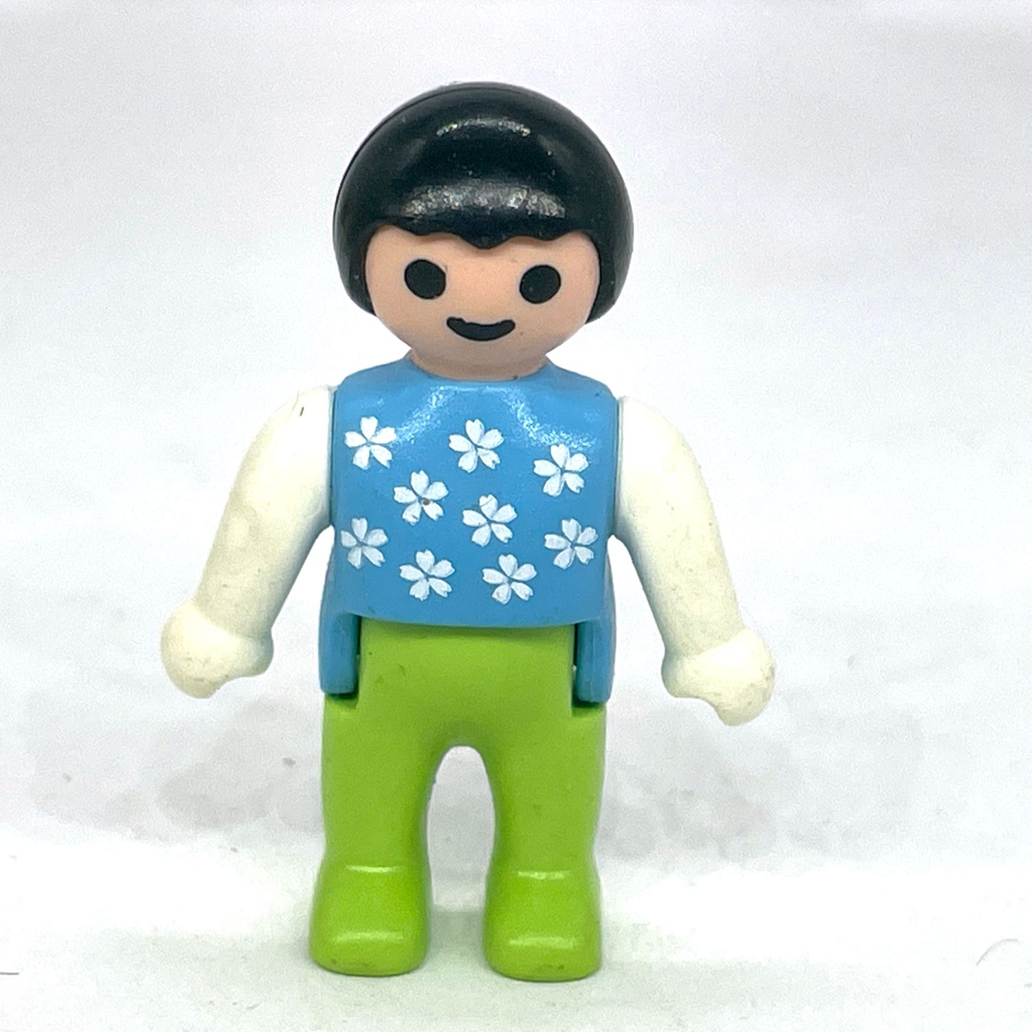 playmobil bébé bleu et vert