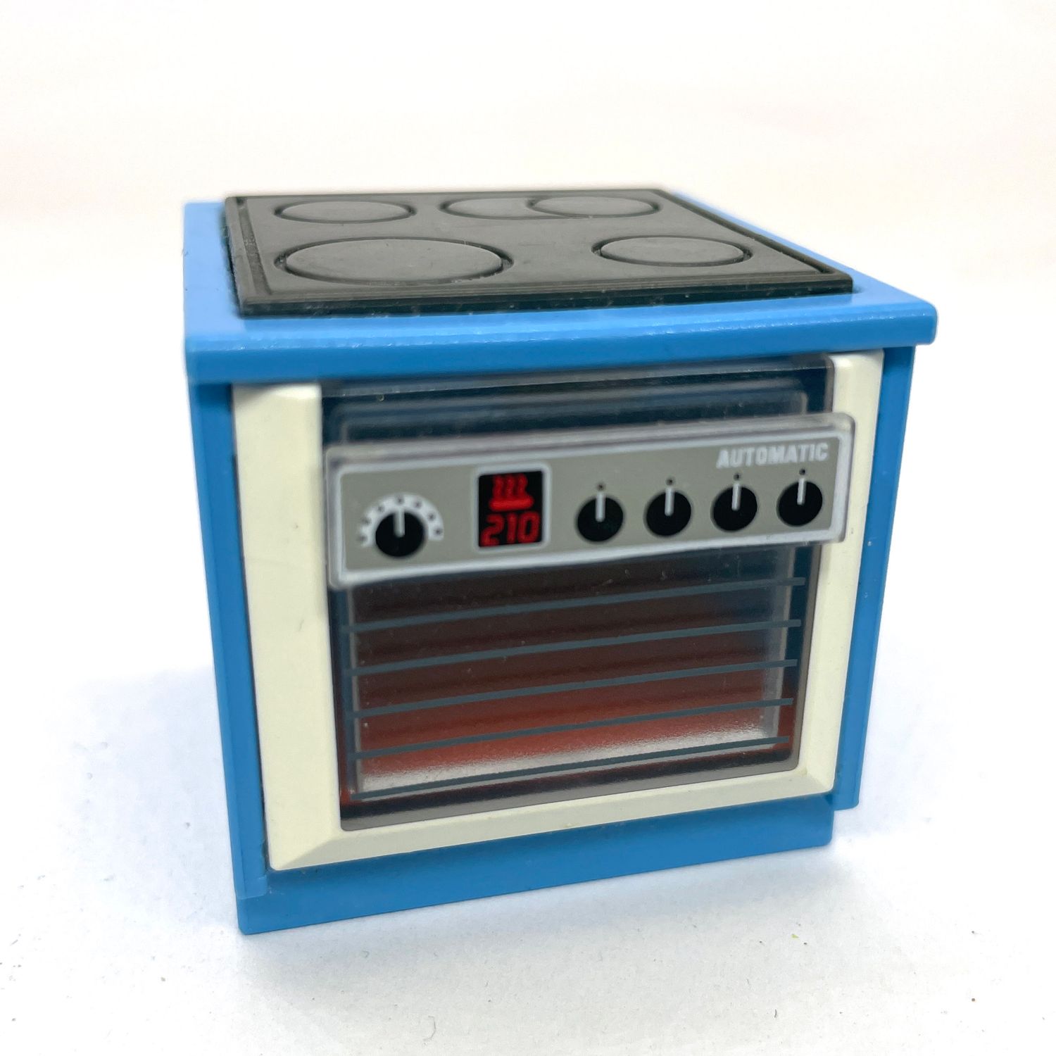 playmobil cuisinière four bleu