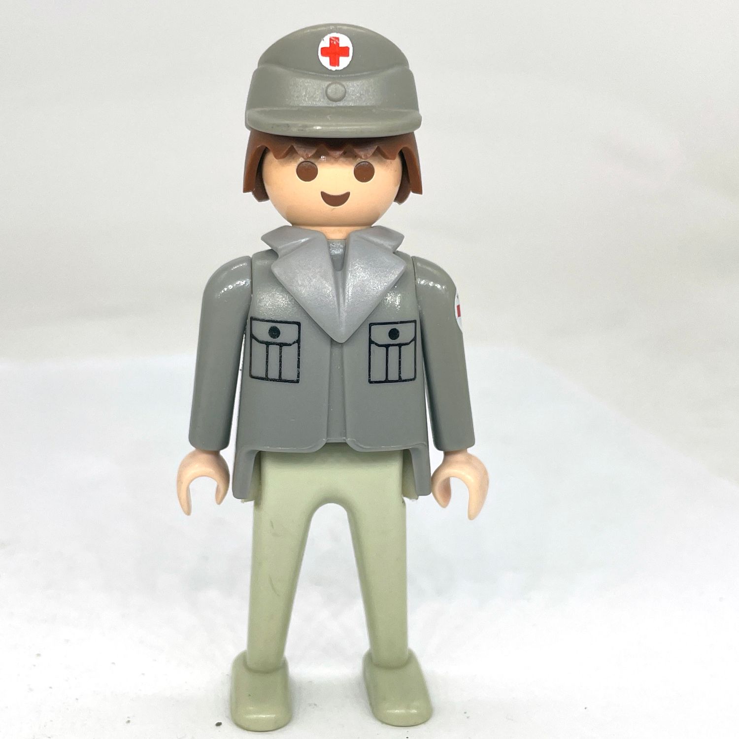 playmobil infirmier vintage gris