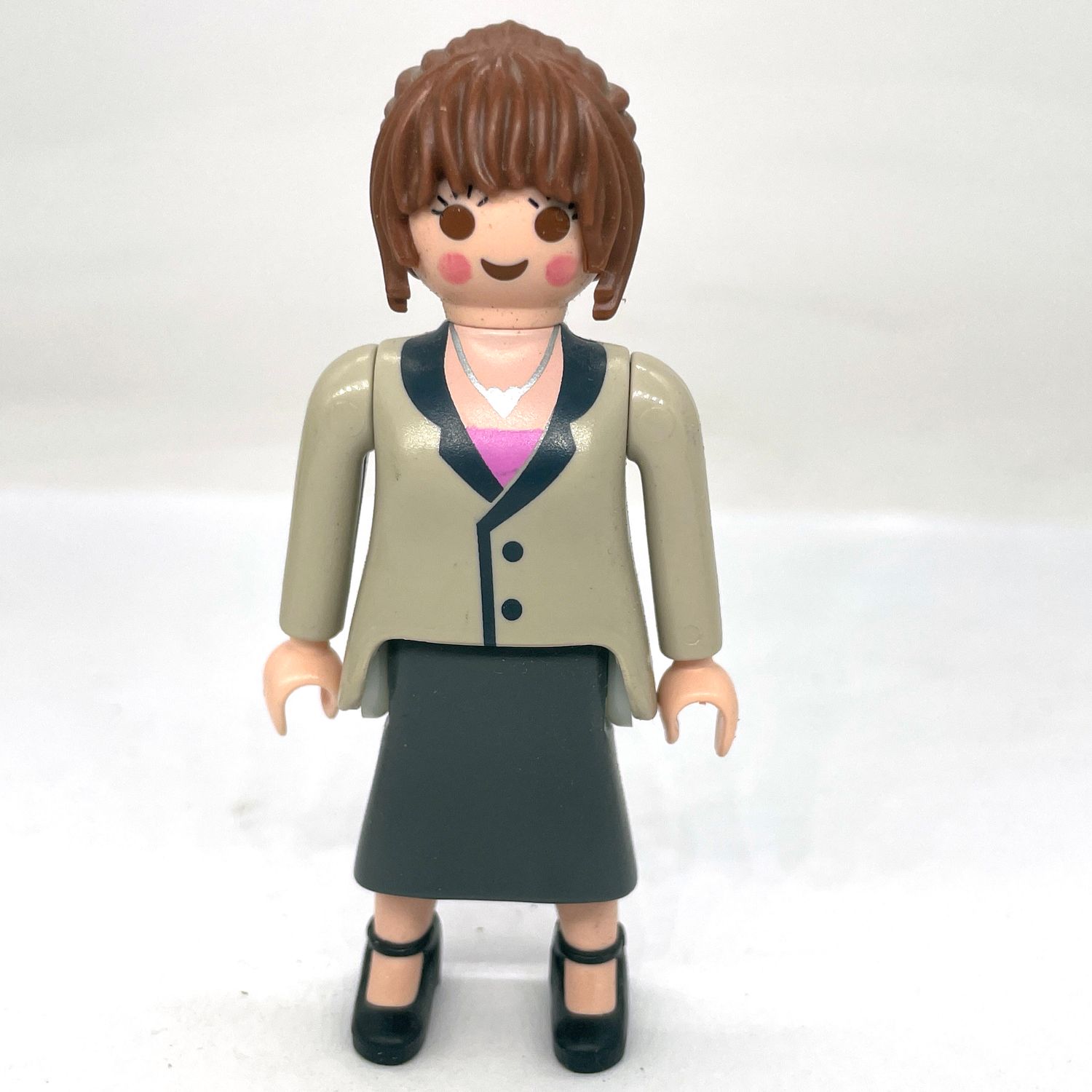 playmobil femme tailleur gris