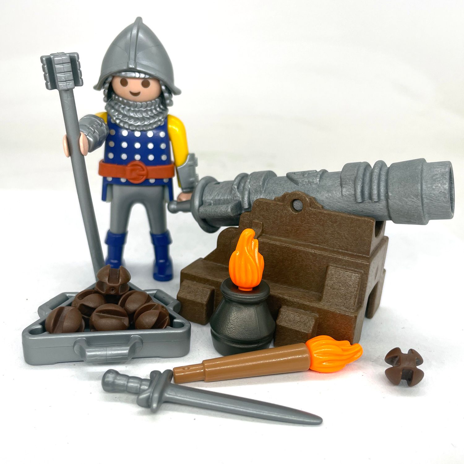 playmobil chevalier cannonier