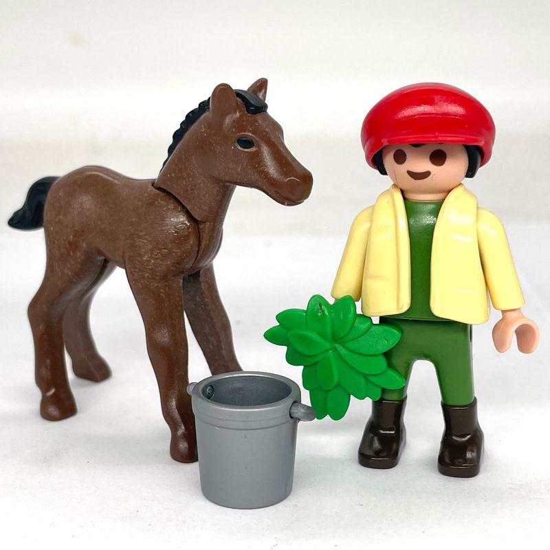 playmobil enfant et poulain