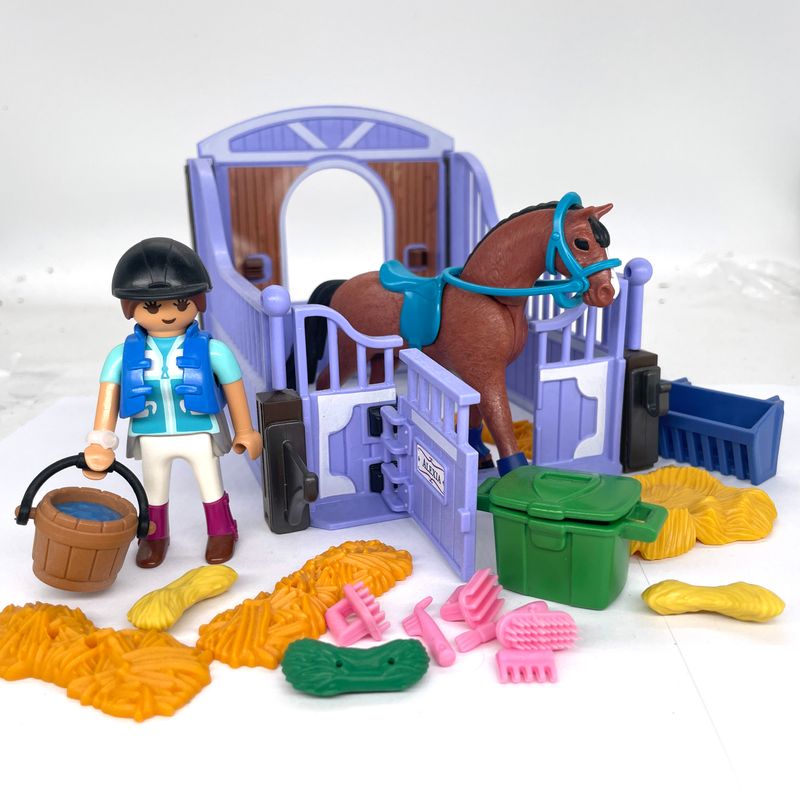 playmobil set box equitation violet