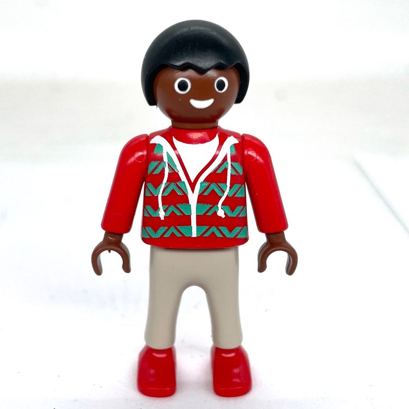 playmobil enfant garçon black rouge