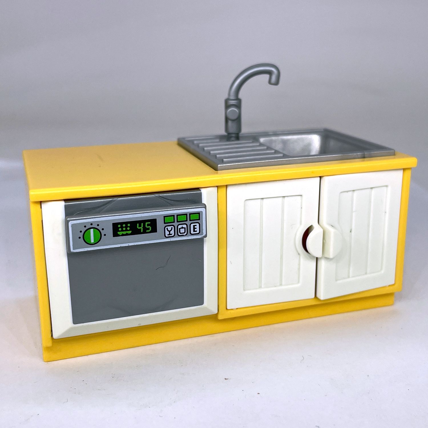 playmobil évier machine à laver jaune