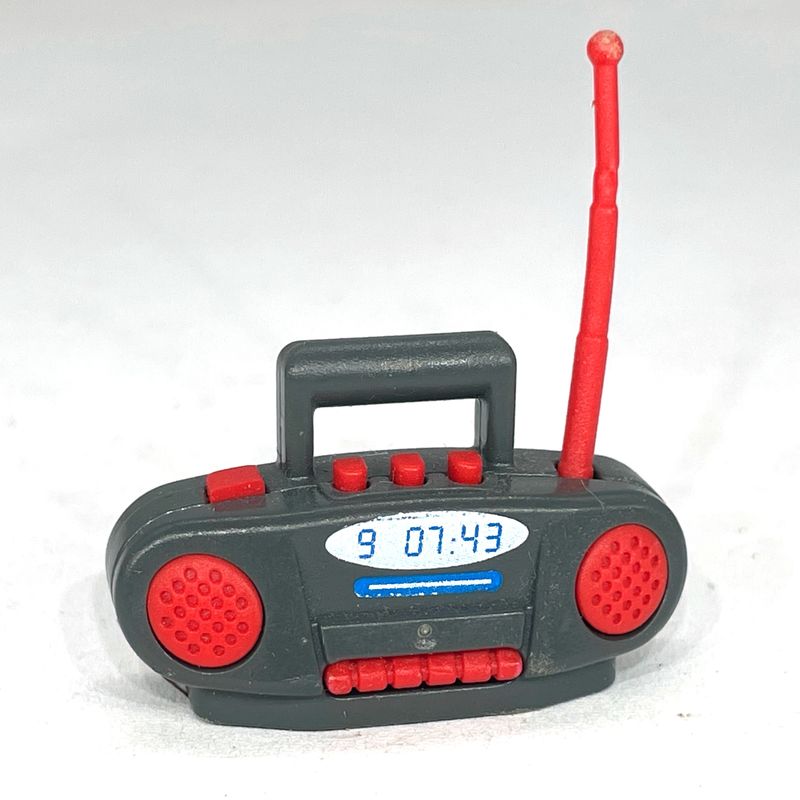 Playmobil radio transistor rouge gris