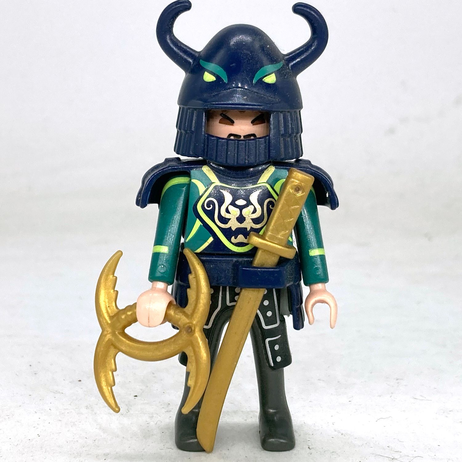 Playmobil samourai bleu vert