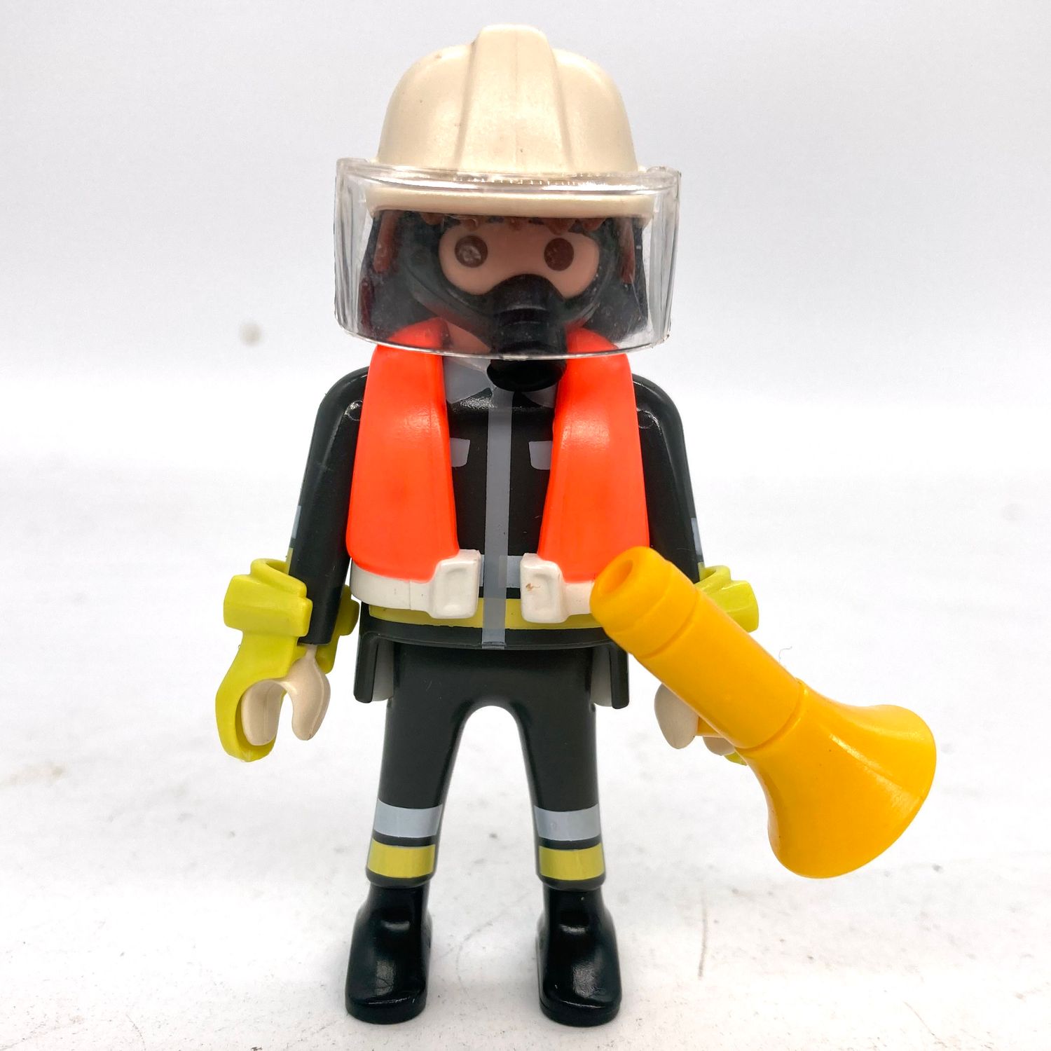 playmobil pompier en gris