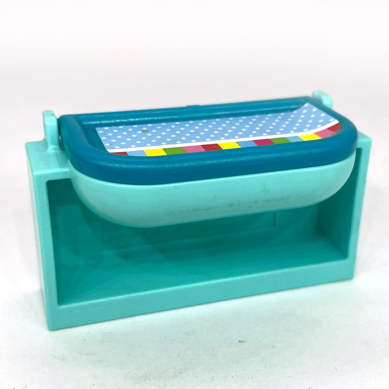 playmobil meuble à langer turquoise