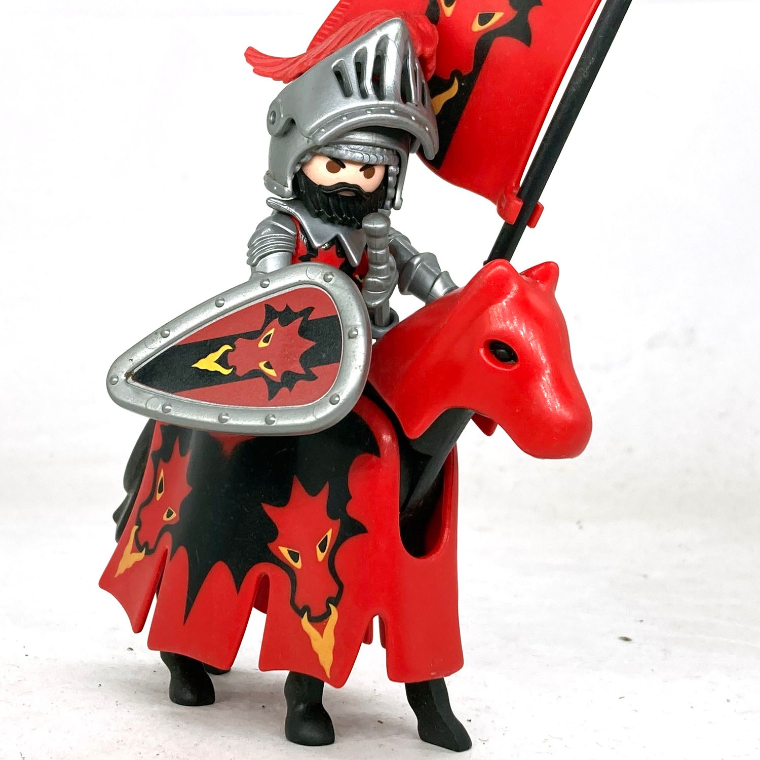 playmobil chevalier dragon rouge cavalier