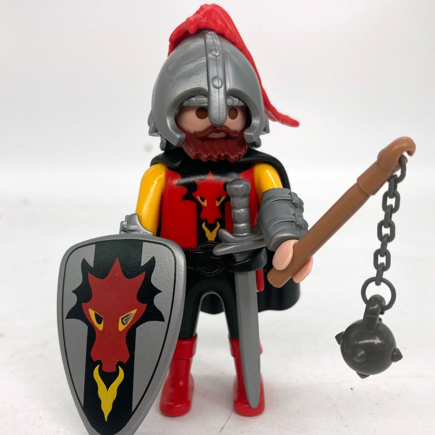 playmobil chevalier dragon rouge