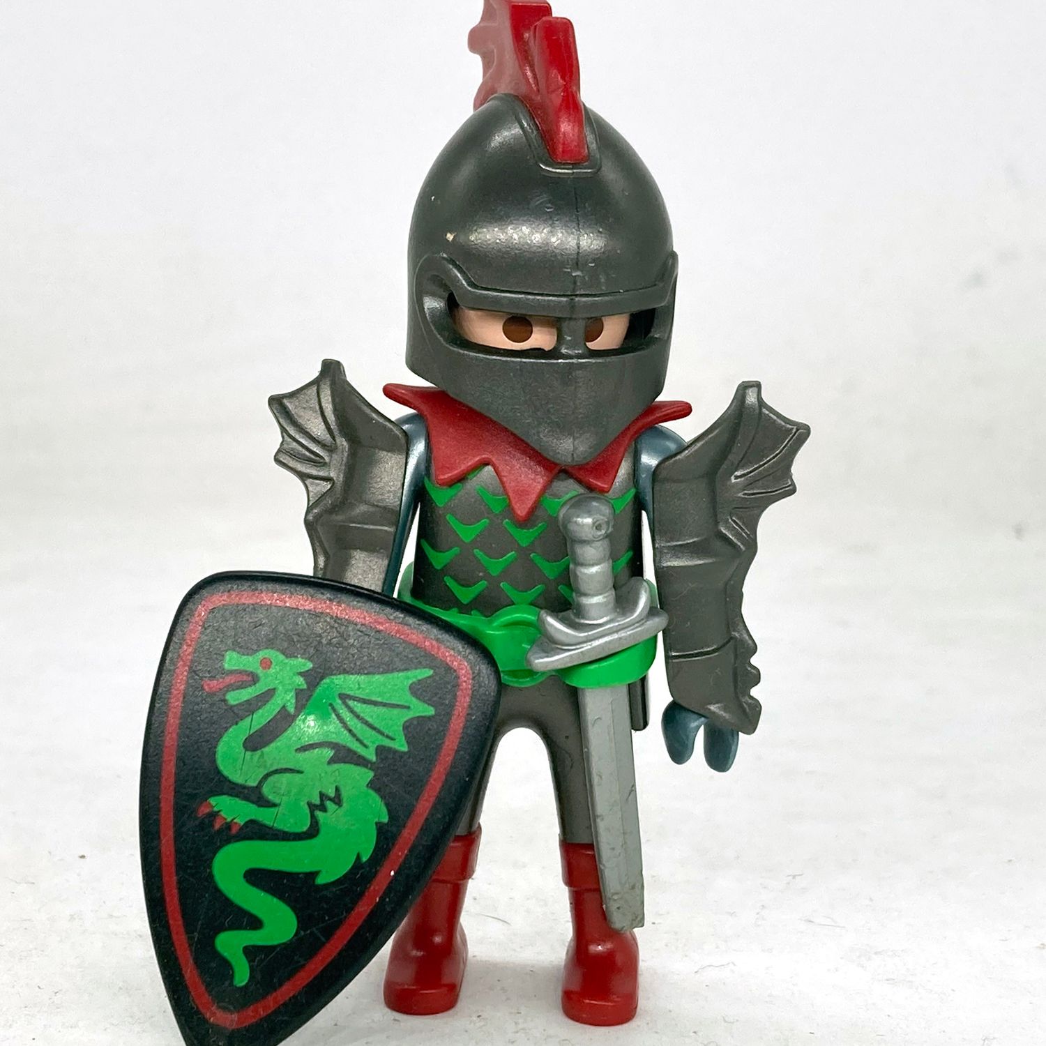 playmobil chevalier dragon vert