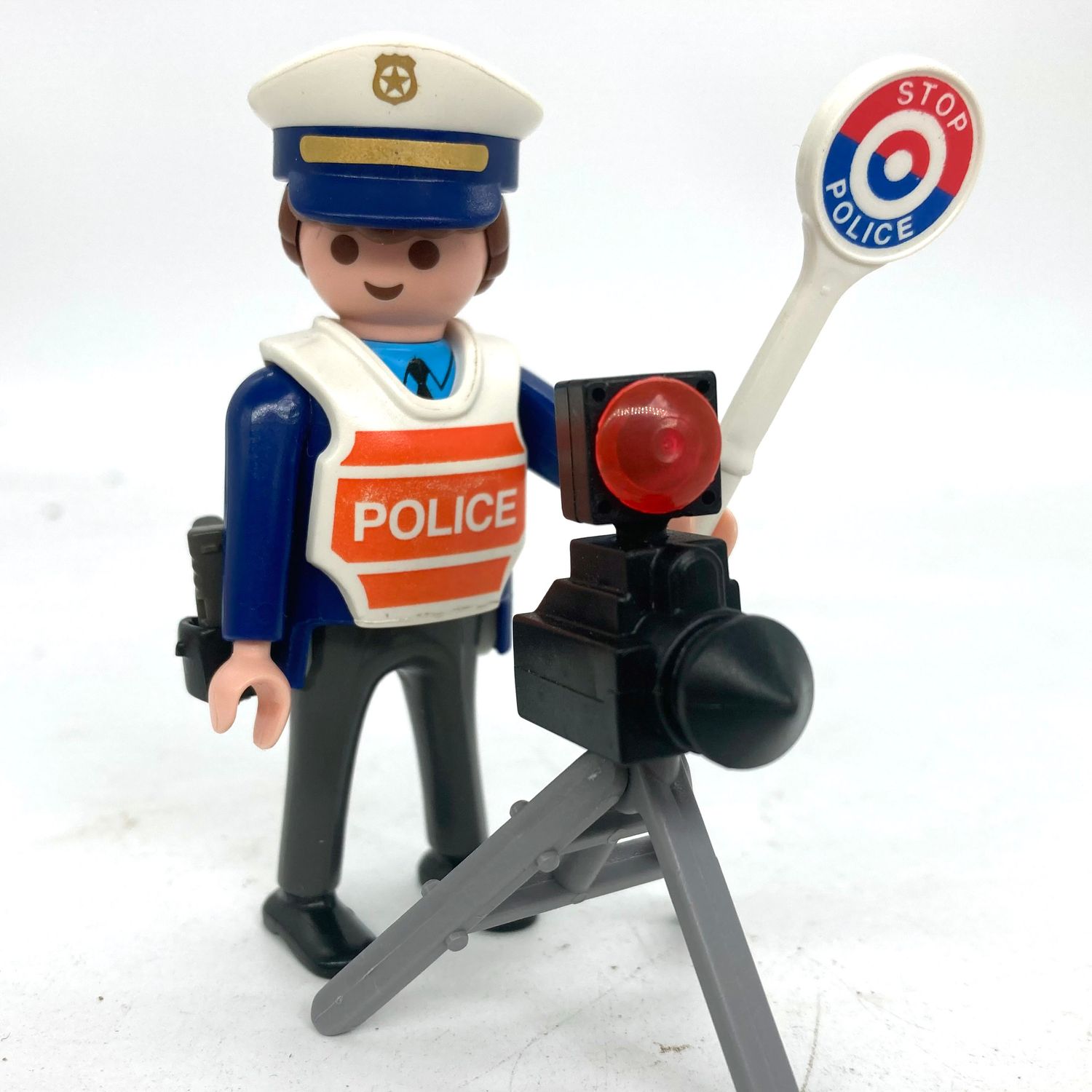 Playmobil policier bleu au radar