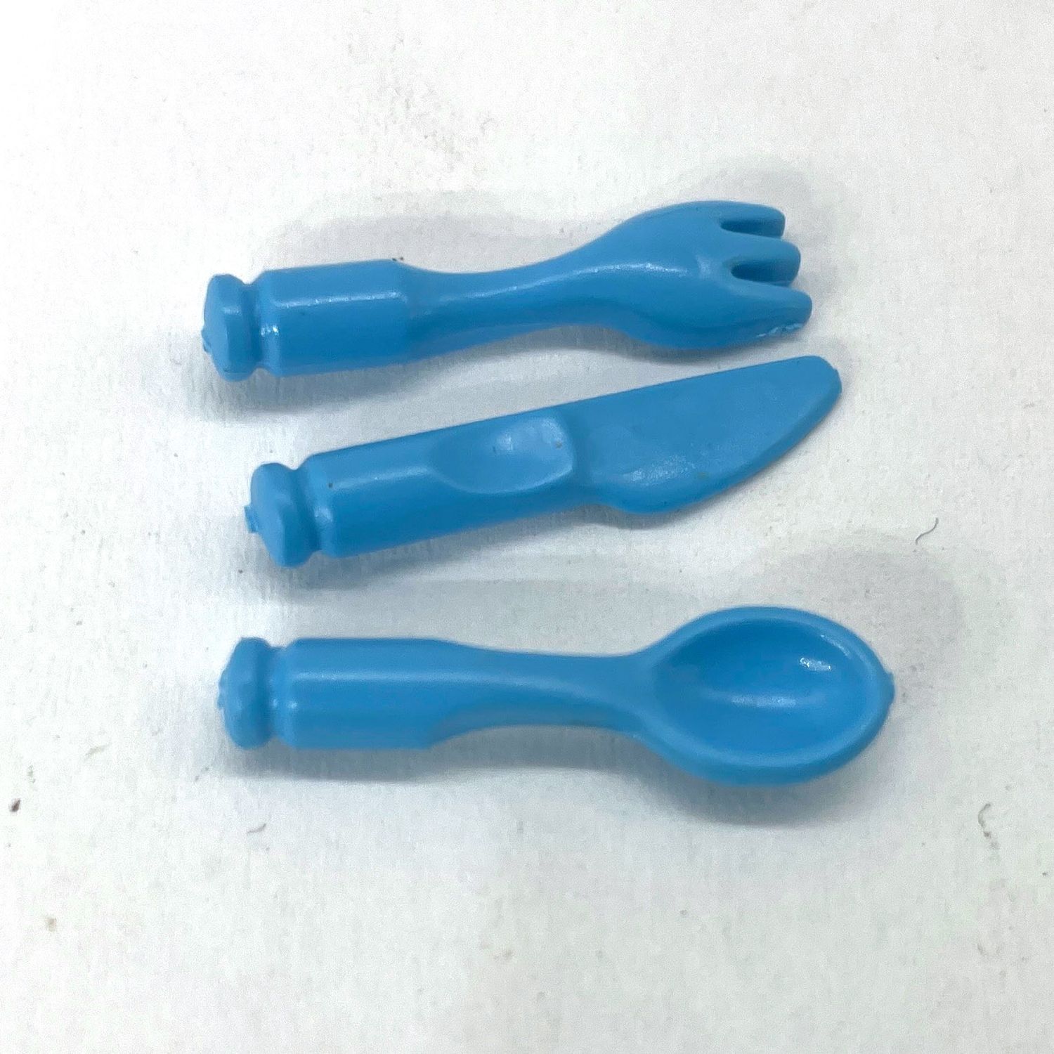 playmobil couverts de table cuillère fourchette couteau bleu