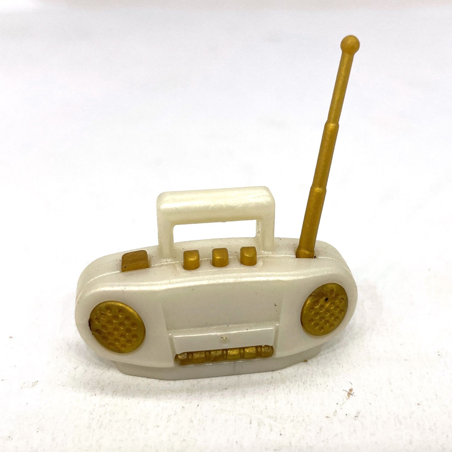 Playmobil poste de radio blanc or